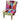 fransk stol 2 stk. med patchwork-design stof
