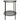 Accent bord i glas og stel i metal sort