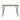 Skrivebord i Oak Look med ben i Metal Black