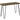 Skrivebord i Walnut Look Brown med ben i Metal Black