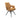 Spisestol Amsterdam - cognac mikrofiber - fjedrende ryg - sort metalstel
