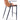 Barstol Model Liva - cognac kernelæder/PU - sort metal - sædehøjde 75 cm