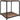 Endebord med sort metal stel eg