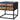 Natbord med 2 skuffer i Mango Wood Black