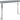 Skrivebord i Concrete Look Grey Crome