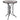 havebord med mosaikdesign 60 cm keramisk grå