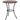 havebord med mosaikdesign keramisk 60 cm orange/grå