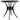 havebord 78x78x72 cm støbt aluminium sort