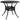 havebord 90x90x74 cm støbt aluminium sort
