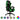 gamingstol m. LED-lys RGB-farver kunstlæder grøn og sort