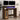 skrivebord med LED-lys 97x45x90 cm konstrueret træ brun eg