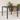 havebord med glastop 90x90x75 cm polyrattan sort