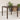 havebord med glastop 90x90x75 cm polyrattan brun