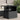 havebord med glastop 100x55x73 cm polyrattan sort