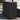 havebord med glastop 58x27,5x55 cm polyrattan sort