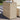 havebord med glastop 58x27,5x55 cm polyrattan beige