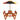 picnicbord til 4 børn m. parasol massivt grantræ