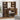 Makeupbord Sæt 3 pcs Røget eg 50 x 41 x 135 cm Konstrueret træ