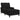 Chaise Lounge med pude Sort 91 x 157 x 91 cm Stof