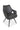 Spisestol Amsterdam - antracit mikrofiber - fjedrende ryg - sort metalstel
