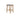 Barstol Alberte i counterhøjde - teak - sort læder