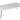 Sofabord Philadelphia 120 x 60 x 45 cm - hvid top - ben i ubehandlet eg