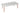 Sofabord Philadelphia 120 x 60 x 45 cm - hvid top - ben i ubehandlet eg