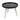 Sofabord San Jose Ø60 cm - sort top - ben i ubehandlet eg