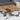 Sofabord Opium - 5 cm bordplade i genbrugsteak - 90 x 90 x 42 cm